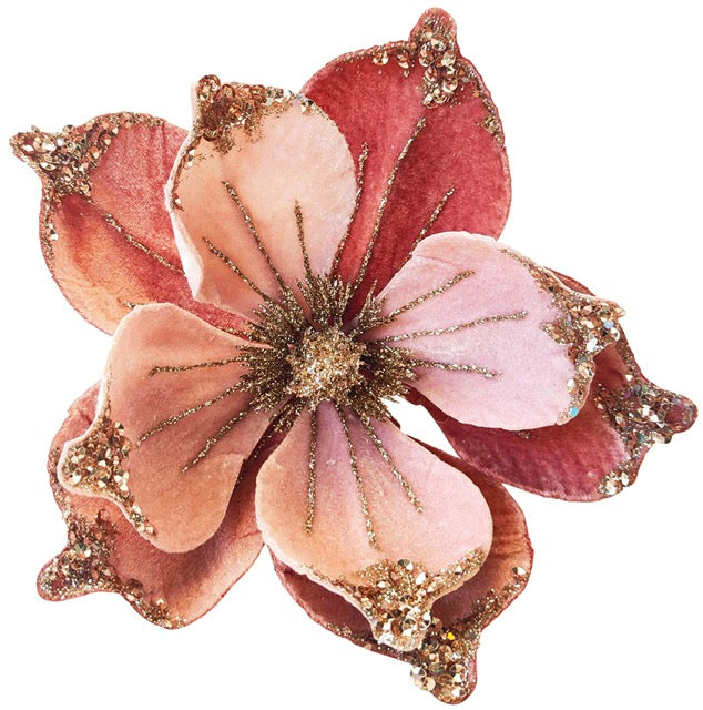 Elegant Ombre Flower Clip Pink