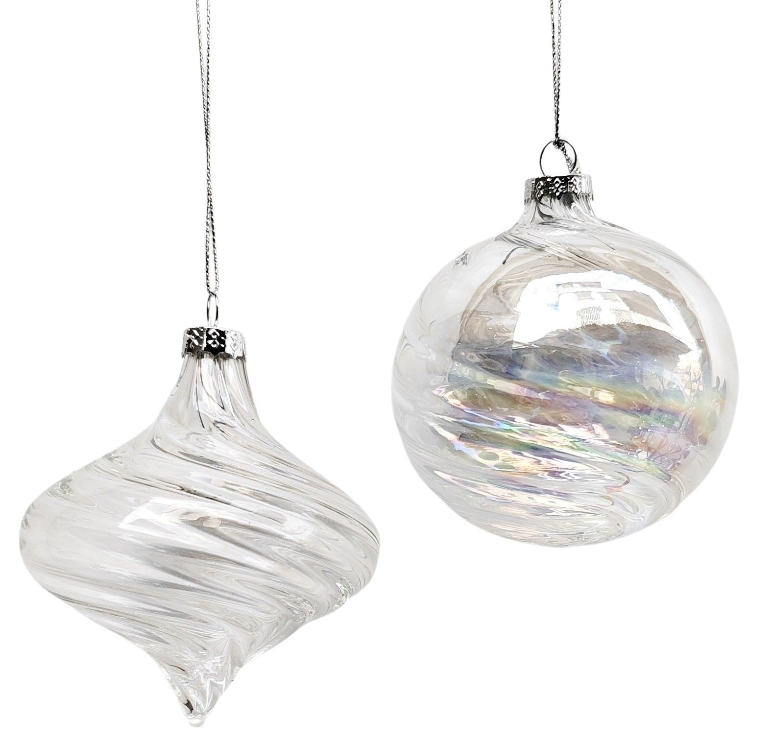 Swirl Onion and Bauble Hanging Decorations