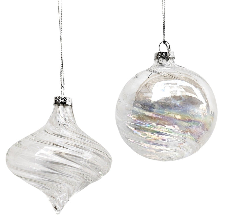 Swirl Onion and Bauble Hanging Decorations