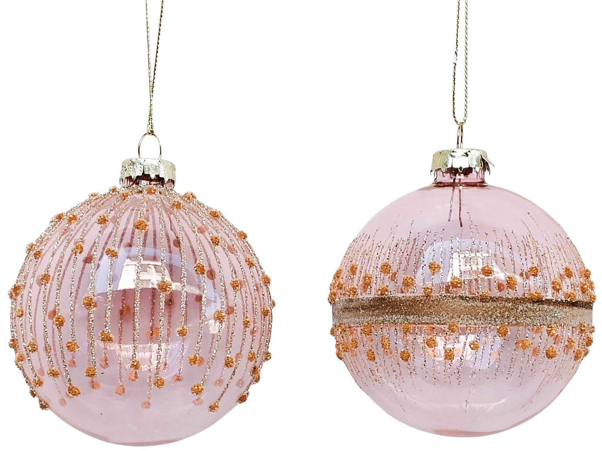 Elegant Gold Spots and Stripes Bauble