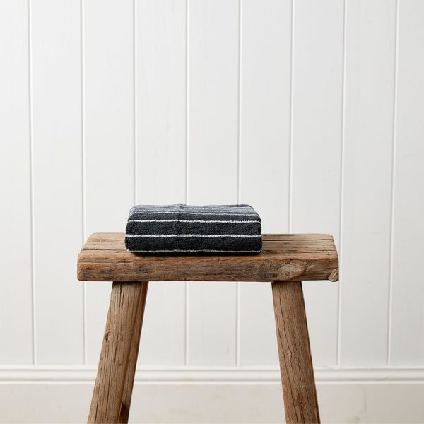 Urban Oasis Hudson Stripe Hand Towel Granite - Gro Urban Oasis