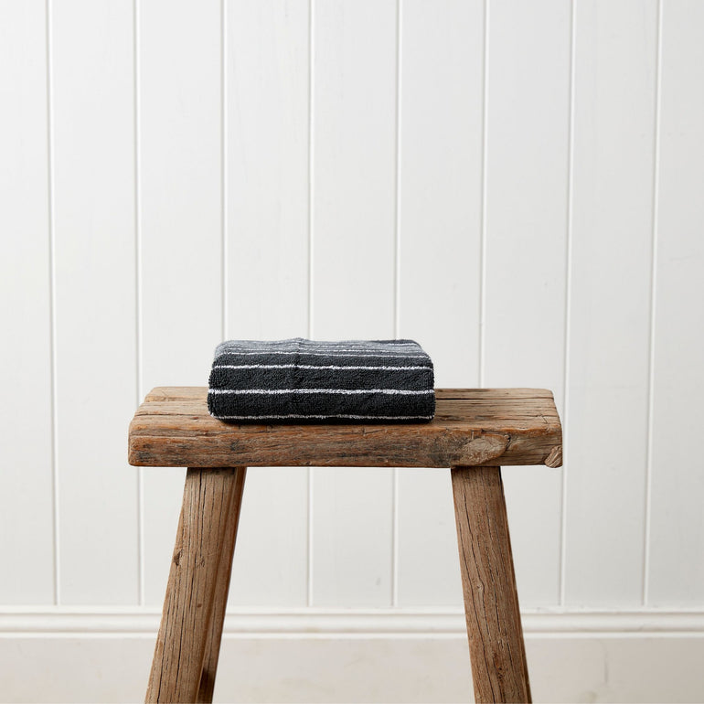 Urban Oasis Hudson Stripe Hand Towel Granite - Gro Urban Oasis