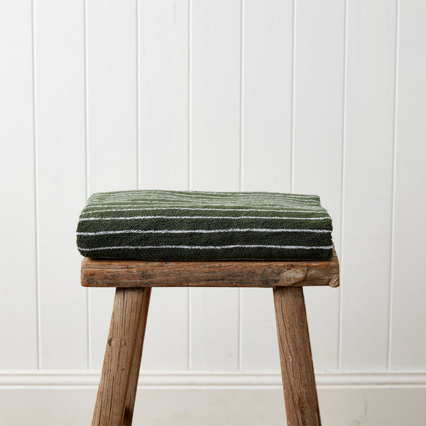 Urban Oasis Hudson Stripe Bath Towel Thyme - Gro Urban Oasis