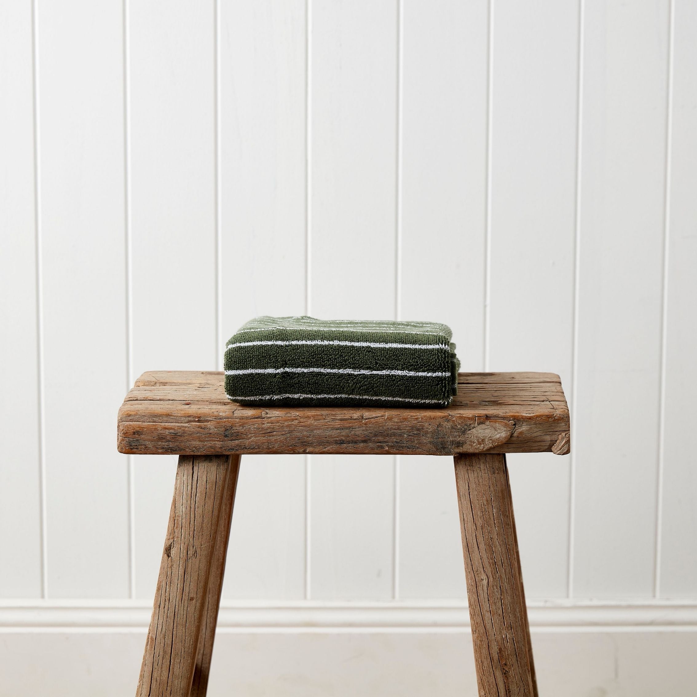Urban Oasis Hudson Stripe Hand Towel Thyme - Gro Urban Oasis