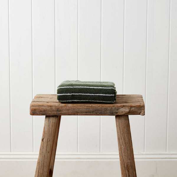 Urban Oasis Hudson Stripe Hand Towel Thyme - Gro Urban Oasis