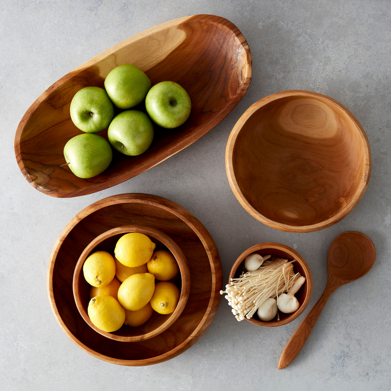 Urban Oasis Kari Teak Oval Bowl - Gro Urban Oasis