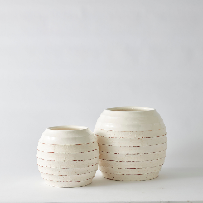 URBAN OASIS KORBO POT WHITE LARGE - Gro Urban Oasis