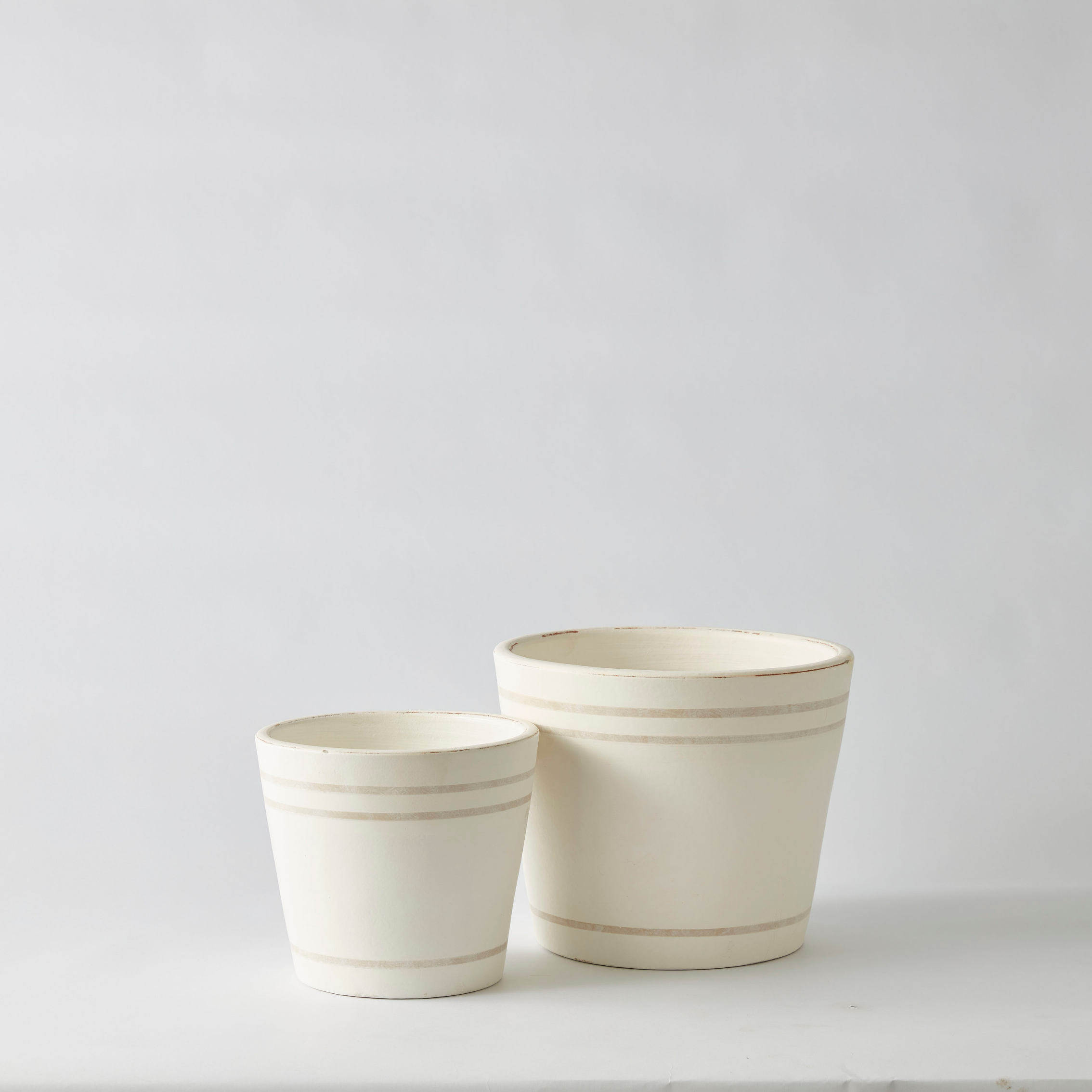 Urban Oasis Lani Stripe Pot Oyster 240mm - Gro Urban Oasis
