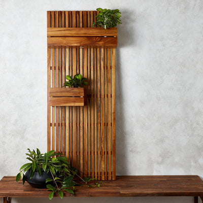 Eden Slat Panel Teak Wood Wide Large - Gro Urban Oasis