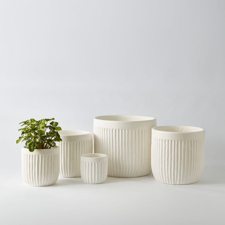 Urban Oasis Linea Pot White 150mm - Gro Urban Oasis