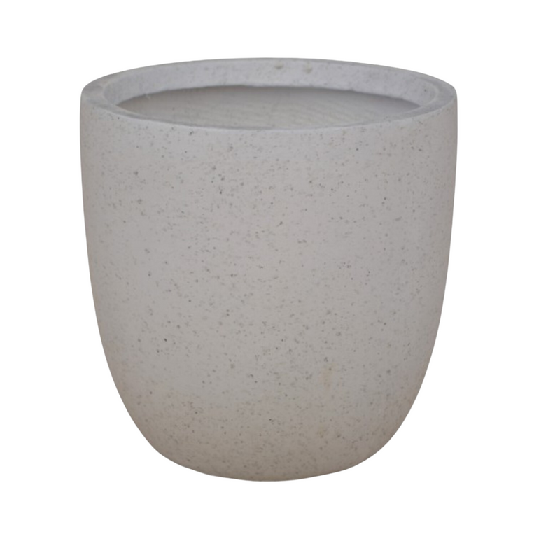 Asher Egg Pot White Terrazzo 520 mm