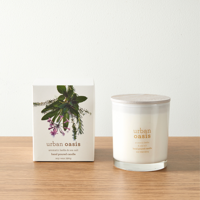 Urban Oasis Aromatic Herbs and Sea Salt No.2 Candle - Gro Urban Oasis