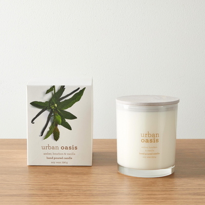 Urban Oasis Amber, Bourbon and Vanilla No.2 Candle - Gro Urban Oasis