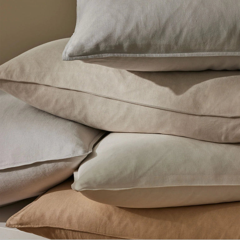 Ravello Linen Pillowcase Pair White - Gro Urban Oasis