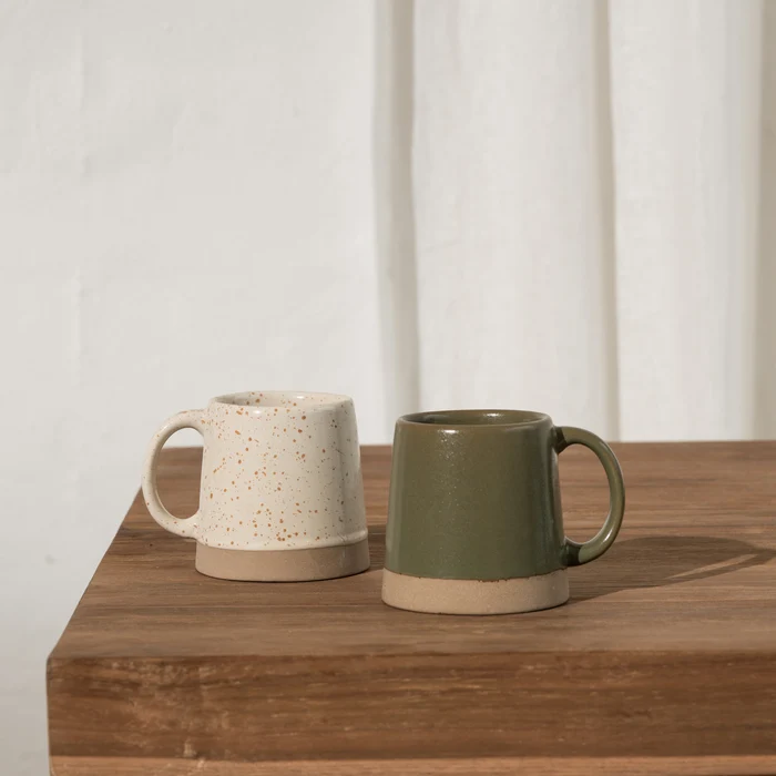 Inartisan Andres Angled Dipped Mug - Olive
