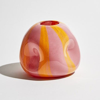 Ben David Candy Stripe Small Vase Pink Mango - Gro Urban Oasis