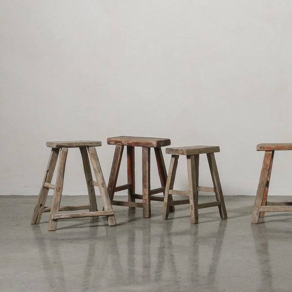 Indigo Love Chinese Workers Stool - Gro Urban Oasis