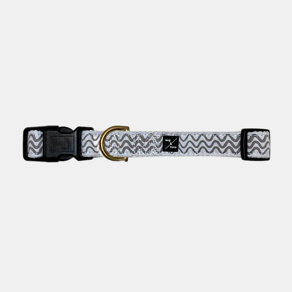Mog & Bone Hemp Mocha Wave Dog Collar Small