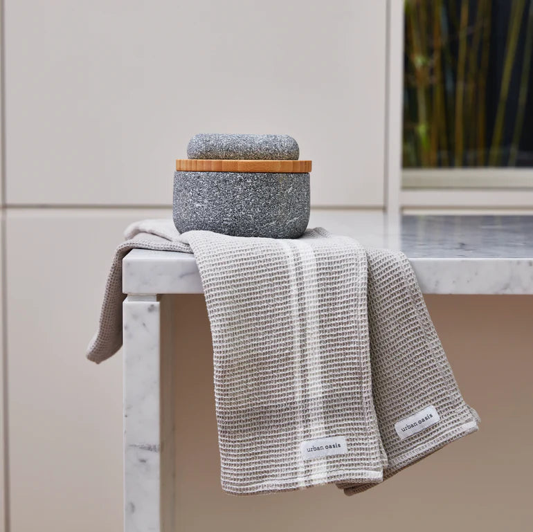 Urban Oasis Addy Set of 2 Tea Towels Stone