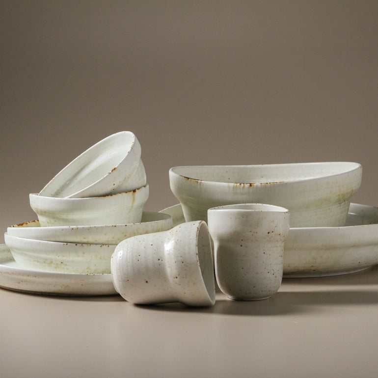 Indigo Love Suiki  Deep Side Plate White - Gro Urban Oasis