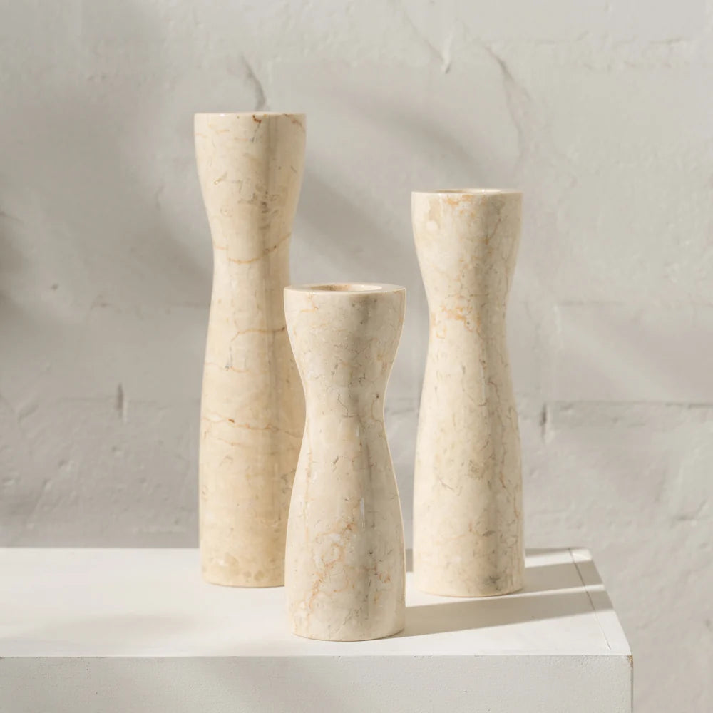 Inartisan Eijaz Travertine Candle Holder Small
