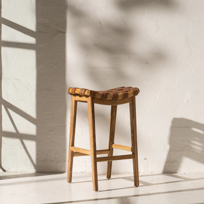 Inartisan Ellery Bar Stool Leather - Gro Urban Oasis