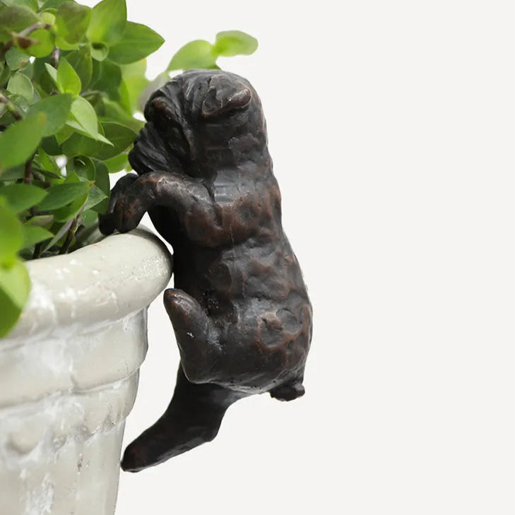 Hanging French Bulldog Dark Brown 1 pc