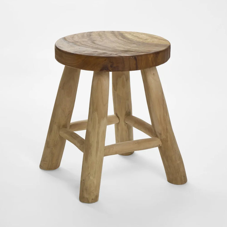 Teak Stool Lacquered