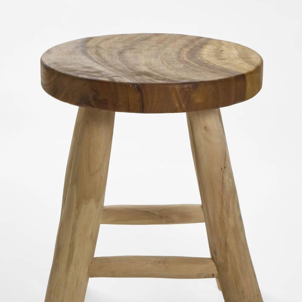 Teak Stool Lacquered