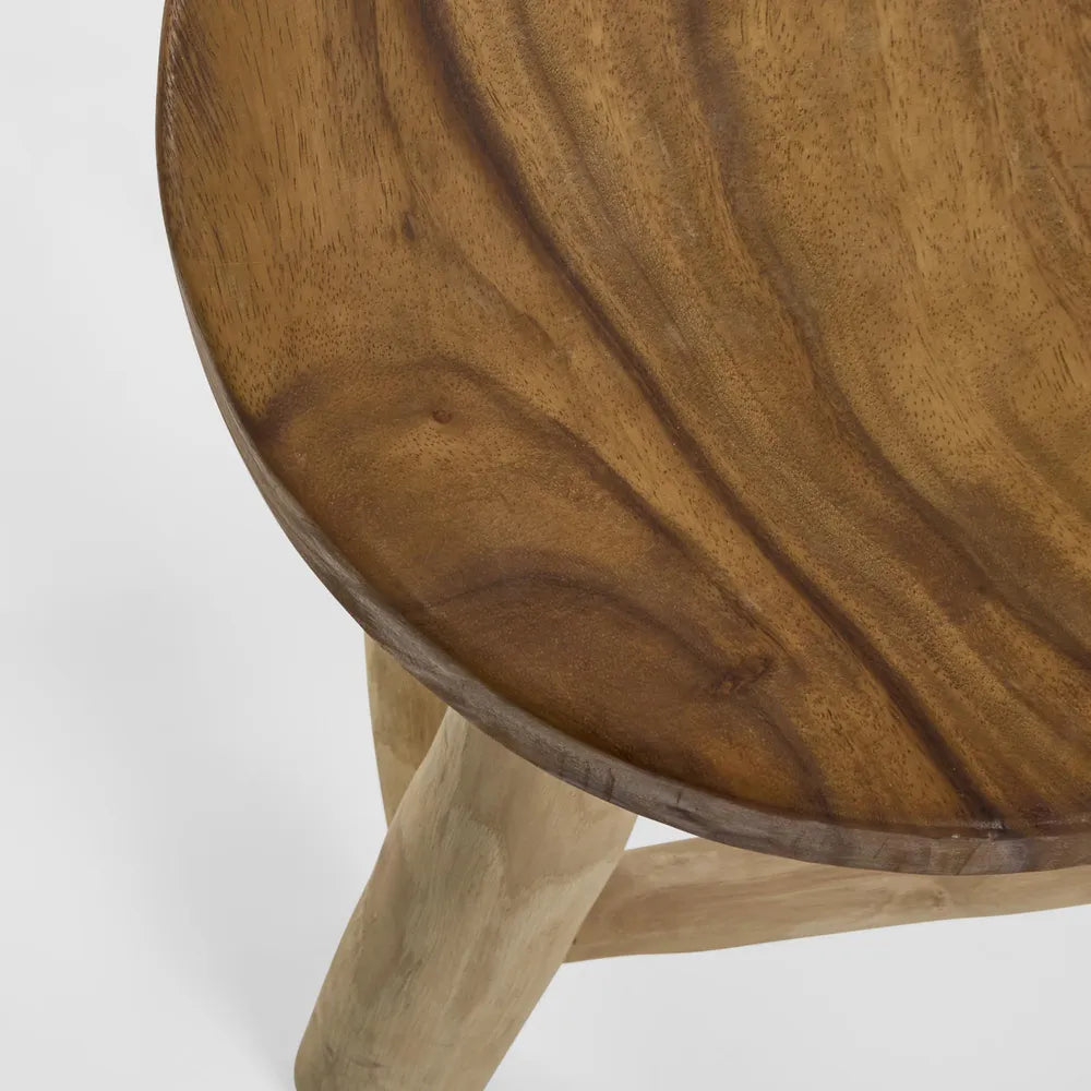 Teak Stool Lacquered