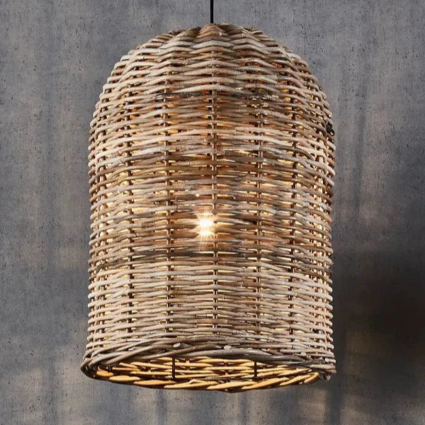 Rattan Bell Ceiling Pendant