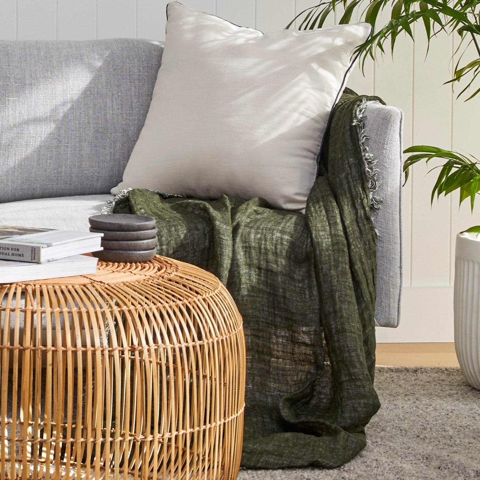 Urban Oasis Melua Throw Blanket Thyme - Gro Urban Oasis