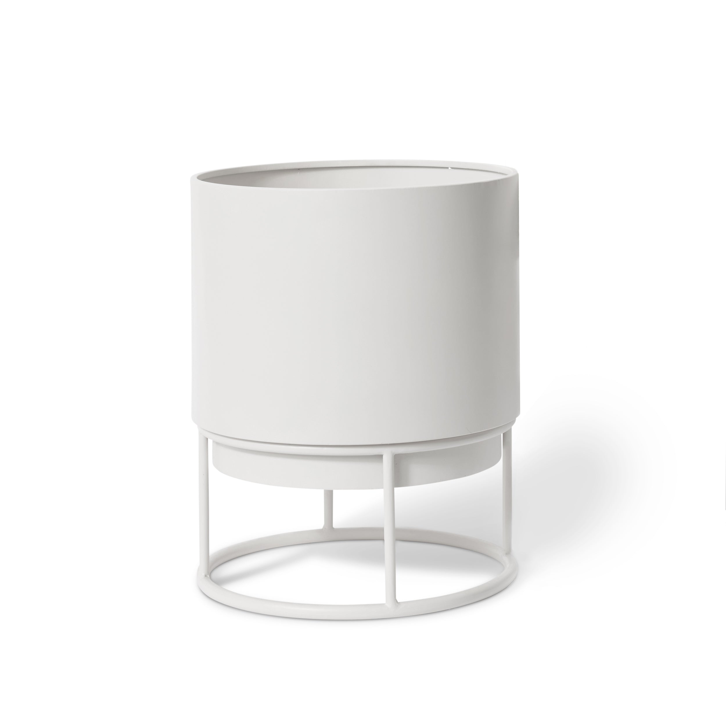 Gunner Planter With Stand White Medium 320mm - Gro Urban Oasis