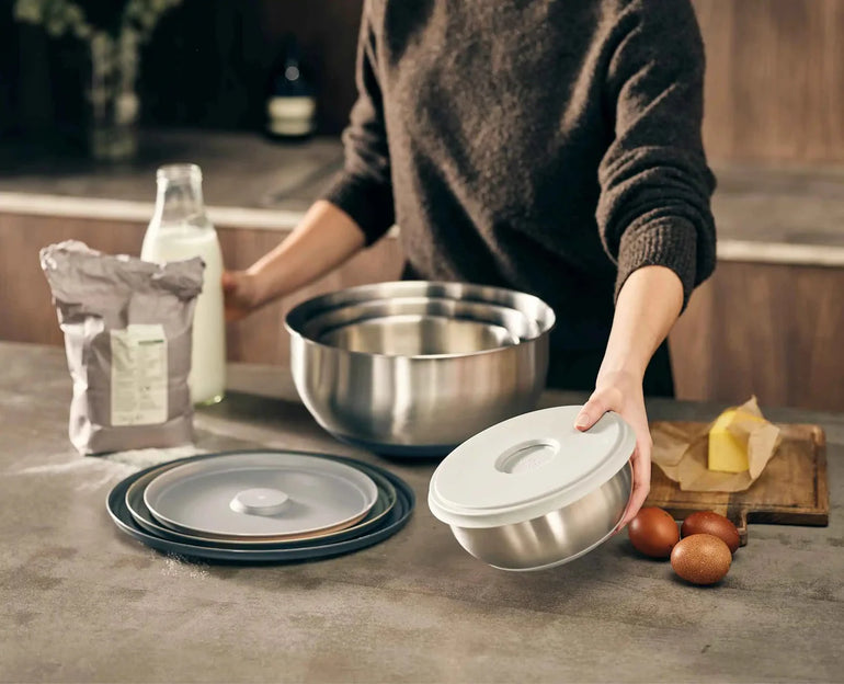 Joseph Joseph Nest Prep &Store 8-Piece Bowl Set with Lids Stainless Steel - Gro Urban Oasis
