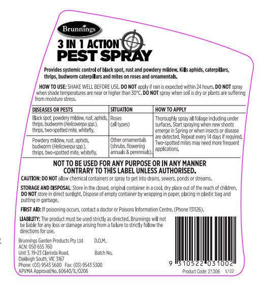 Brunnings Pest Spray 3 in 1 RTU 1L