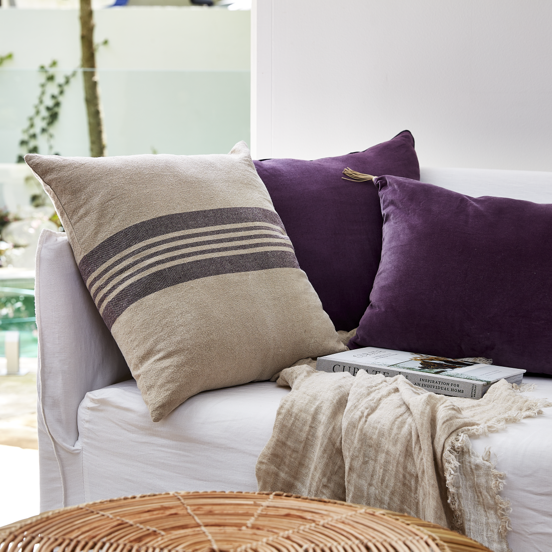 Urban Oasis Ava Lumbar Cushion Vintage Plum - Gro Urban Oasis