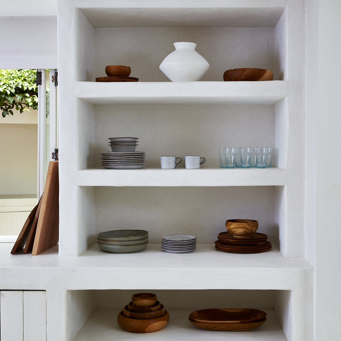 Ben David Mediterranean Squat Vase - Natural