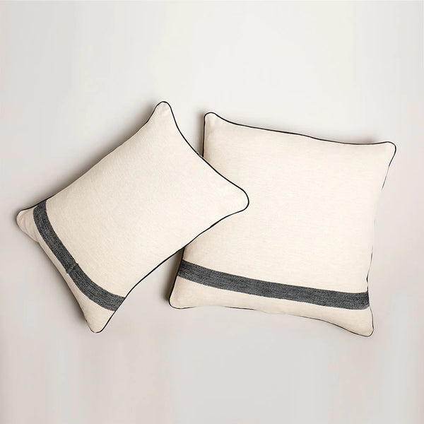 Saarde Kadir Cotton Linen Lumbar Cushion - Gro Urban Oasis