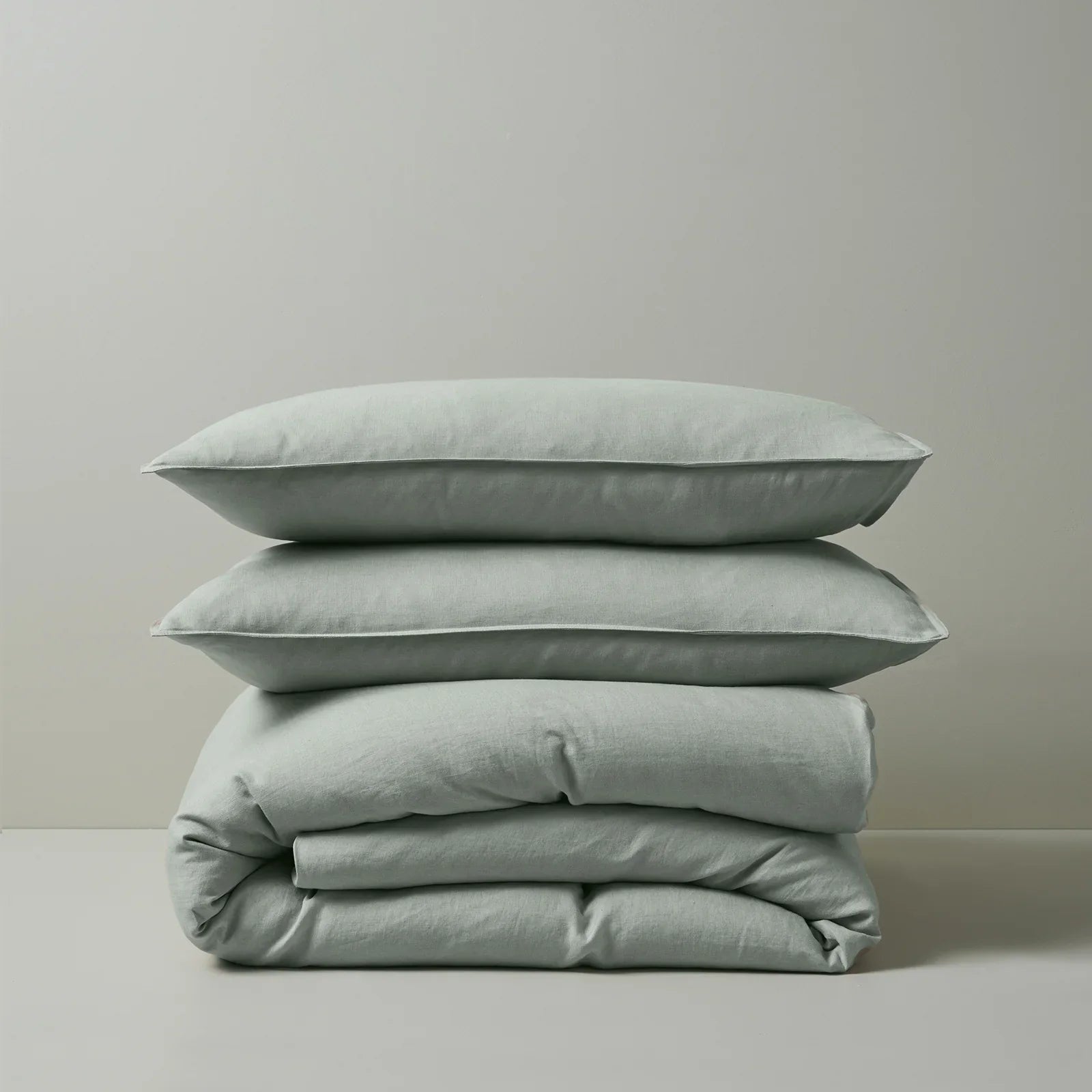 Ravello Linen Quilt Cover Queen Bed Sage - Gro Urban Oasis