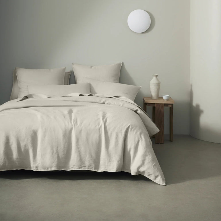 Ravello Linen Fitted Sheet King Bed Bone - Gro Urban Oasis